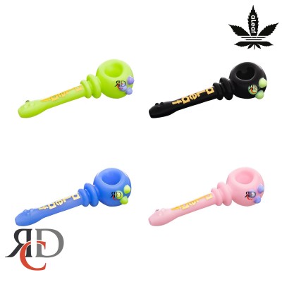GLASS PIPE ALEAF TRIPLE SLIME DOTTED SPOON GPLF1202 1CT